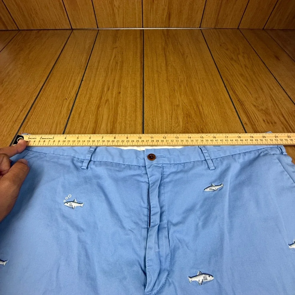 Polo Ralph Lauren Shorts Mens 42‎ Blue Fish Print Stretch Classic Fit
